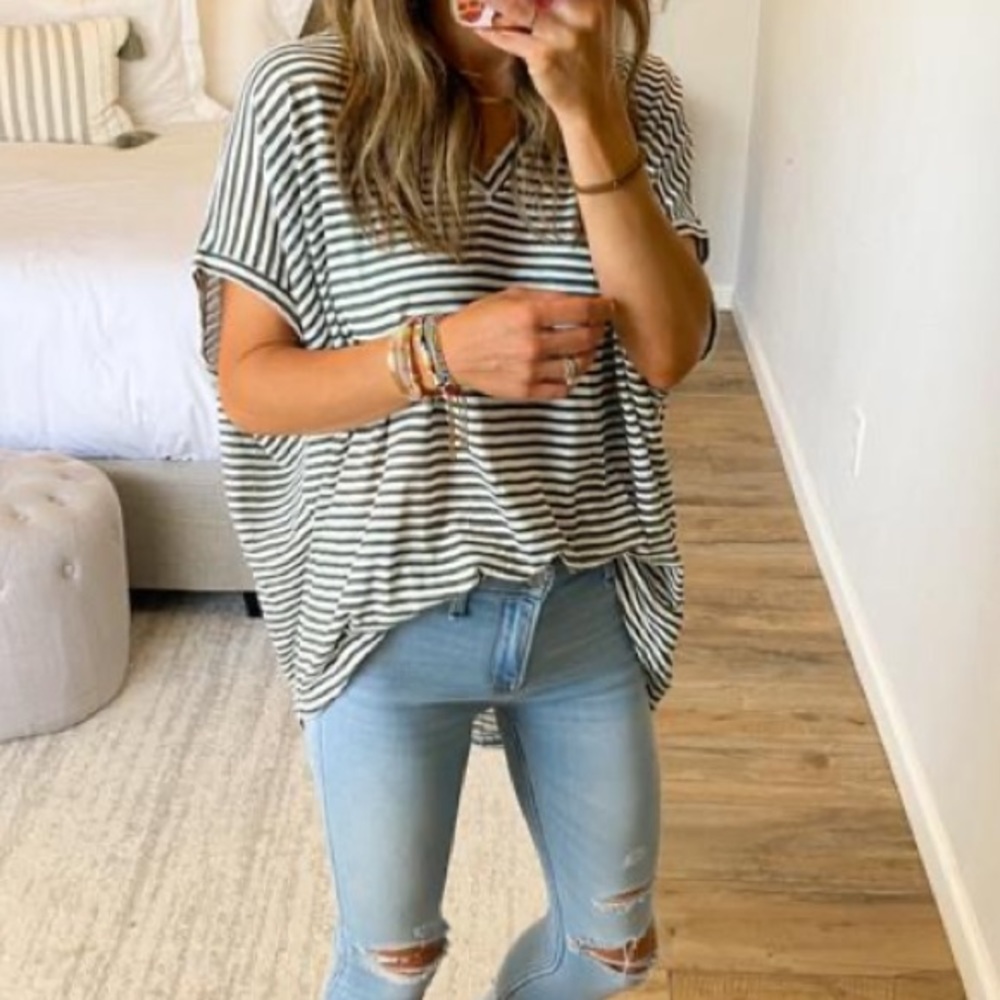 Talulah Downtime Stripped T Olive